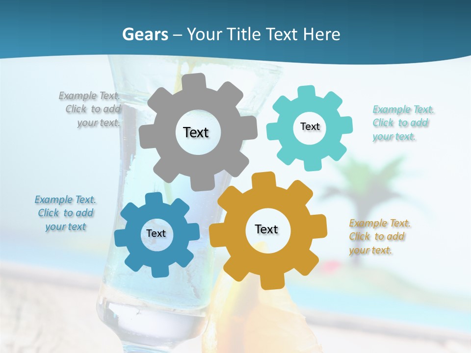 Drink Ocean Cocktail PowerPoint Template