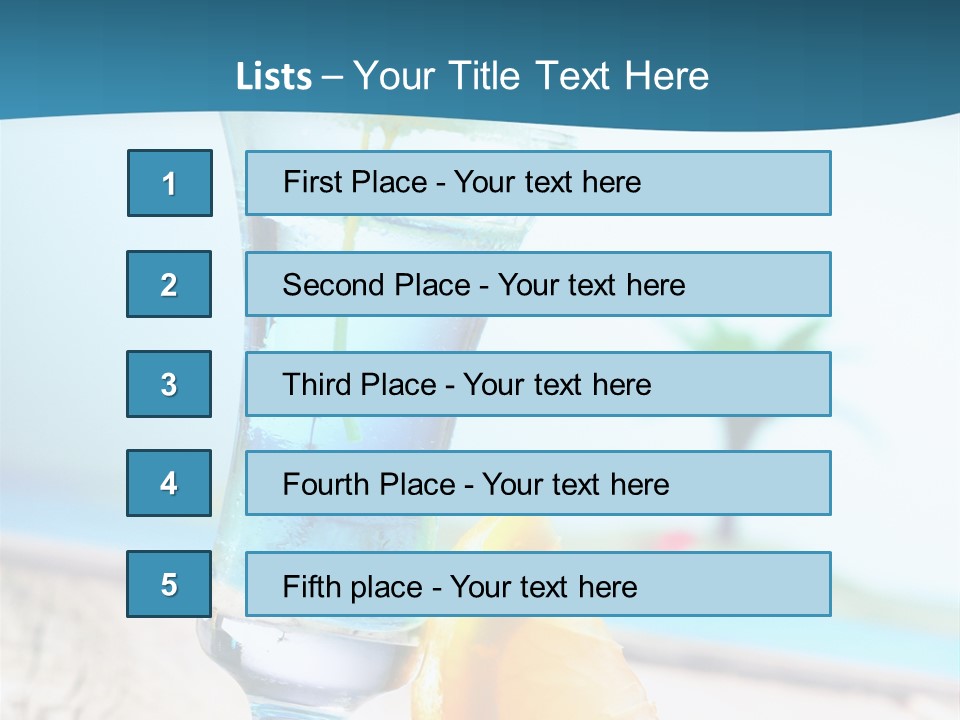 Drink Ocean Cocktail PowerPoint Template
