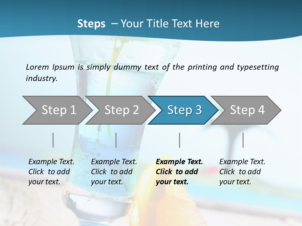 Drink Ocean Cocktail PowerPoint Template