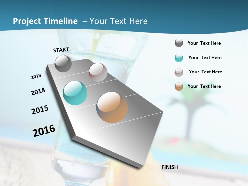 Drink Ocean Cocktail PowerPoint Template