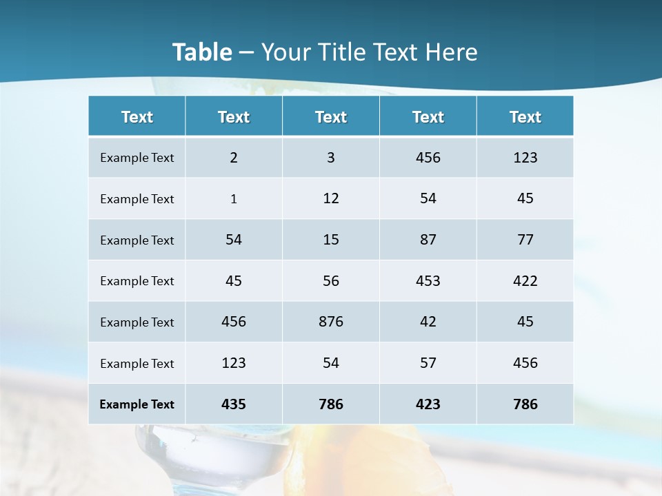 Drink Ocean Cocktail PowerPoint Template