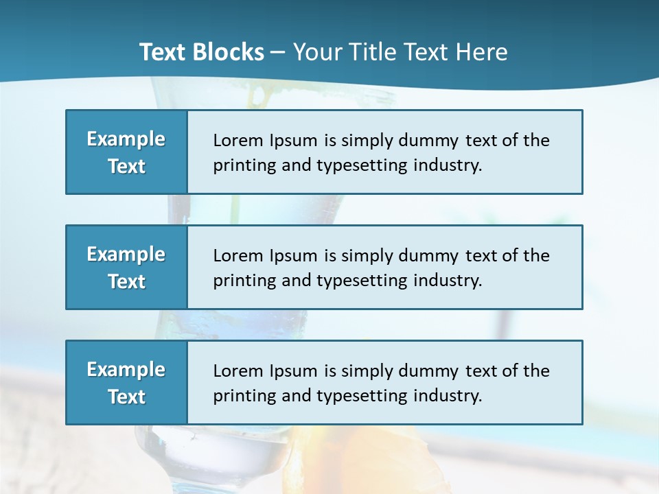 Drink Ocean Cocktail PowerPoint Template