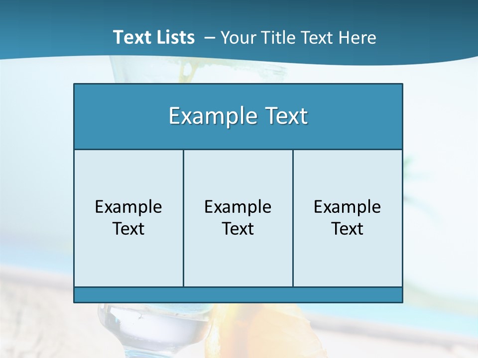 Drink Ocean Cocktail PowerPoint Template