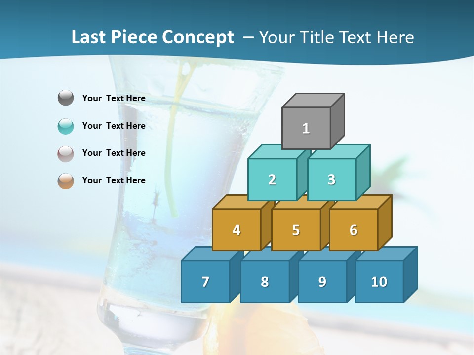 Drink Ocean Cocktail PowerPoint Template