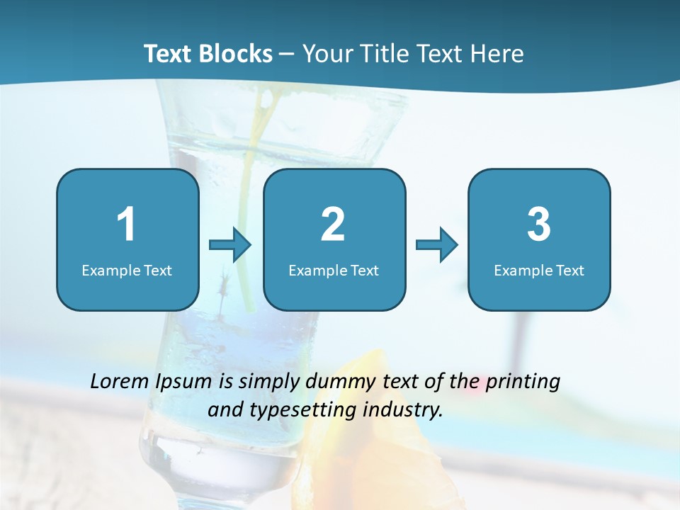 Drink Ocean Cocktail PowerPoint Template