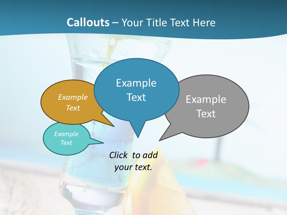 Drink Ocean Cocktail PowerPoint Template