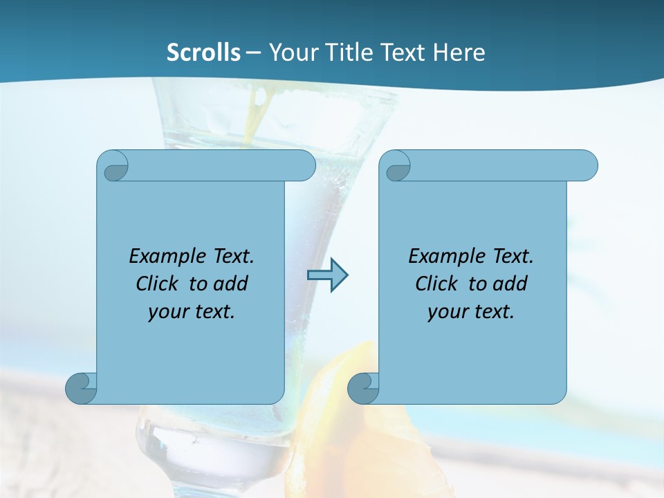 Drink Ocean Cocktail PowerPoint Template