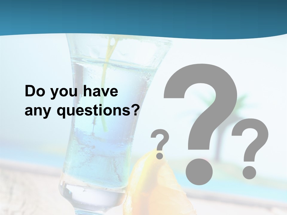 Drink Ocean Cocktail PowerPoint Template