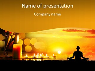 Praying Celebration Glowing PowerPoint Template