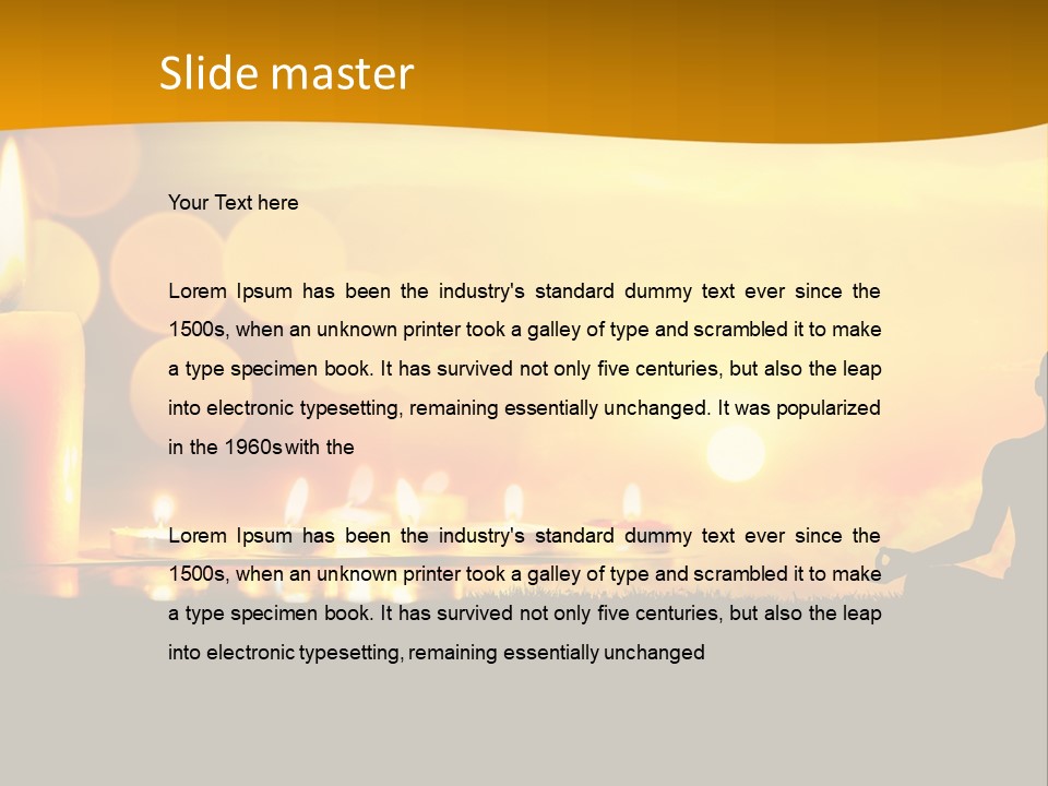 Praying Celebration Glowing PowerPoint Template