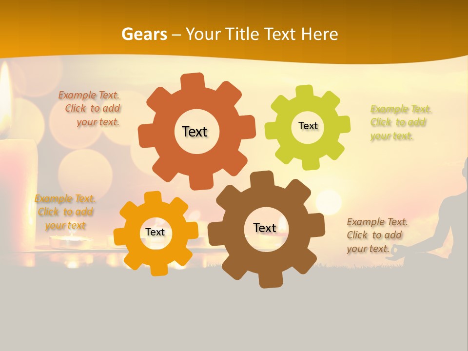 Praying Celebration Glowing PowerPoint Template