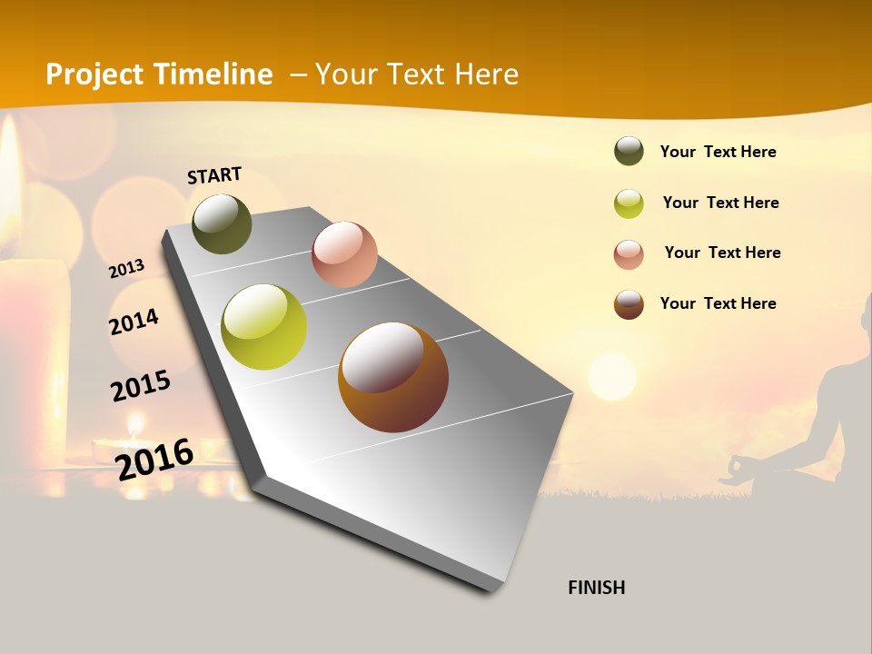 Praying Celebration Glowing PowerPoint Template