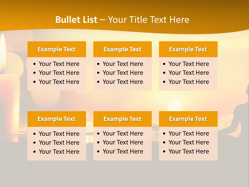 Praying Celebration Glowing PowerPoint Template