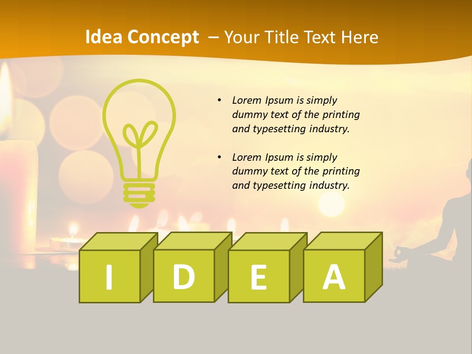 Praying Celebration Glowing PowerPoint Template