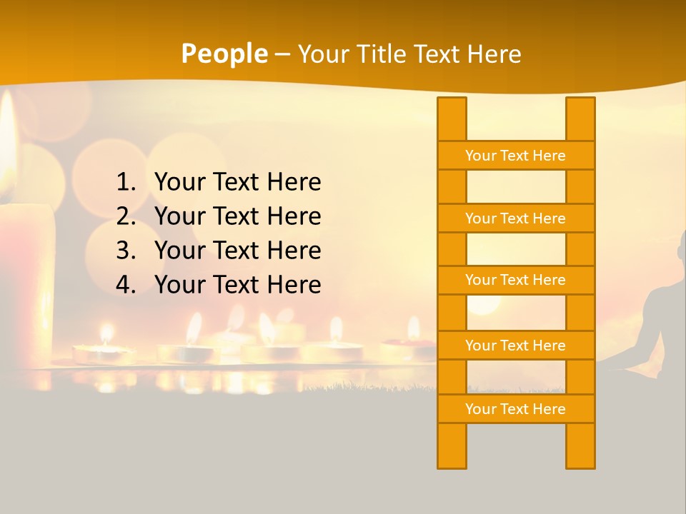 Praying Celebration Glowing PowerPoint Template