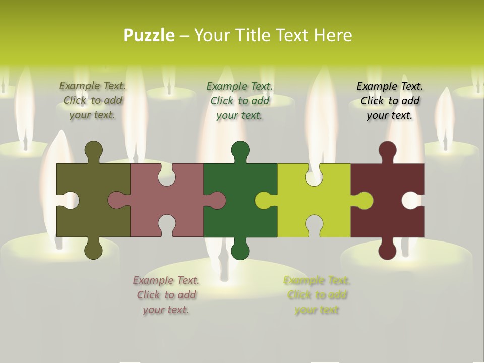 Religion Cire Prier PowerPoint Template