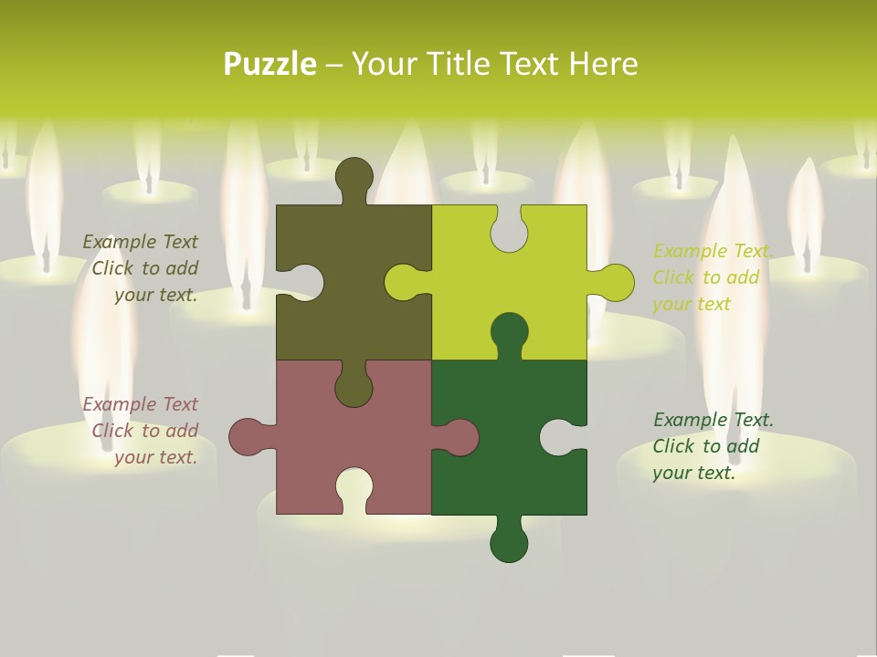 Religion Cire Prier PowerPoint Template