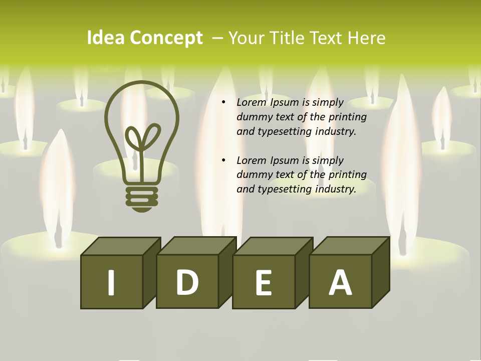 Religion Cire Prier PowerPoint Template