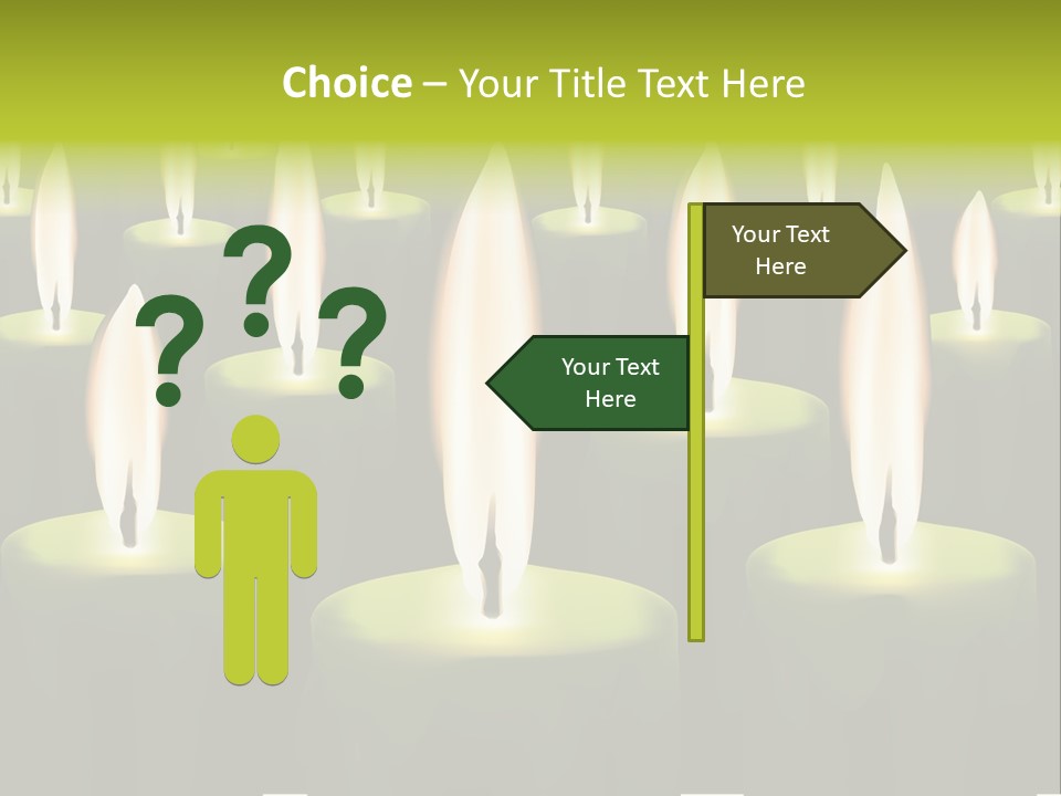 Religion Cire Prier PowerPoint Template