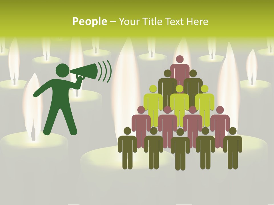 Religion Cire Prier PowerPoint Template