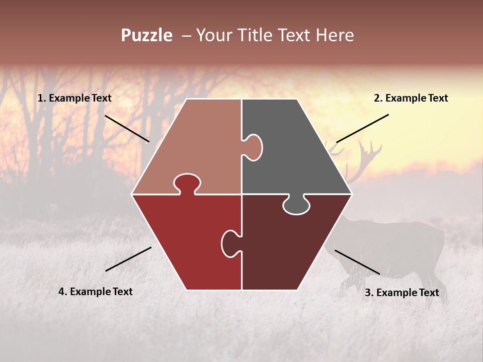 Orange Heather Red Deer PowerPoint Template