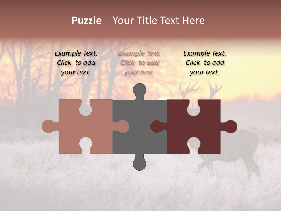 Orange Heather Red Deer PowerPoint Template