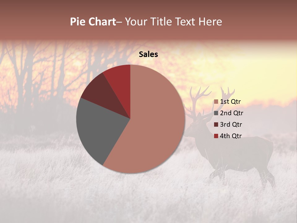 Orange Heather Red Deer PowerPoint Template