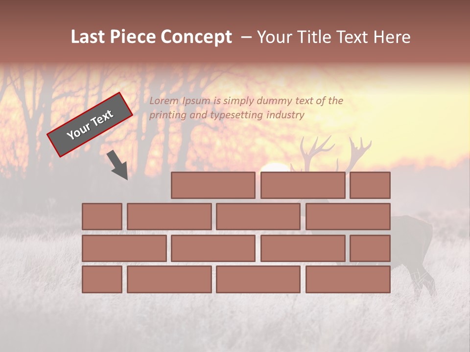 Orange Heather Red Deer PowerPoint Template