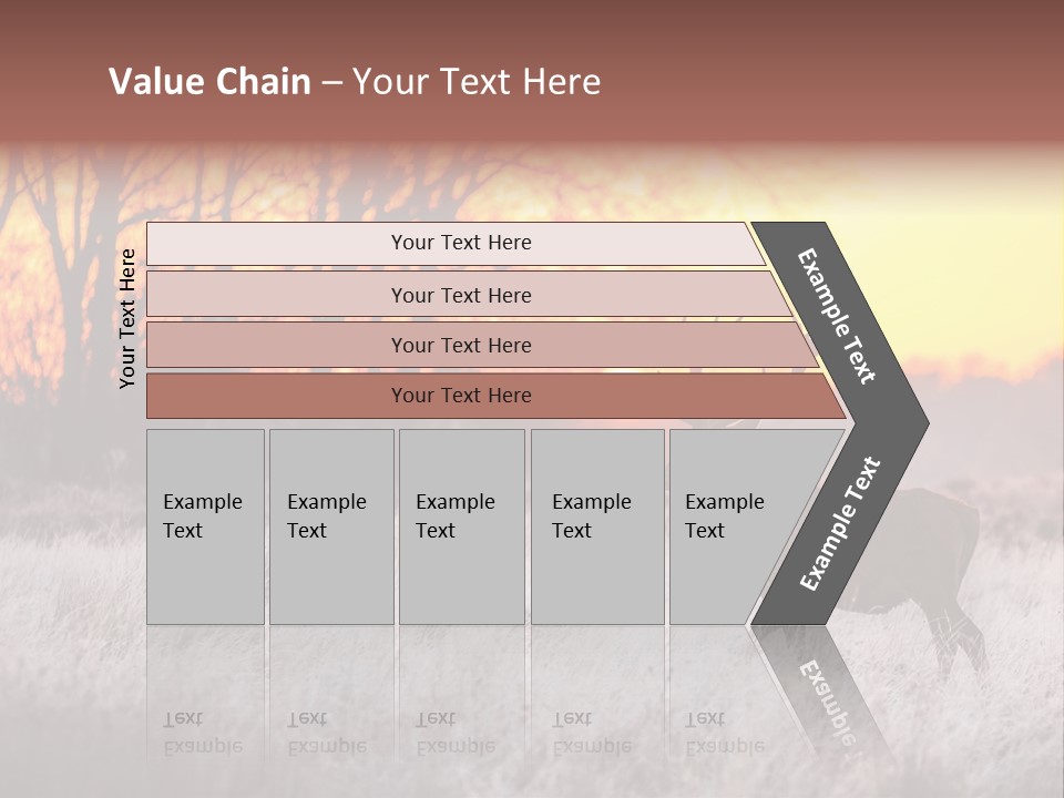 Orange Heather Red Deer PowerPoint Template