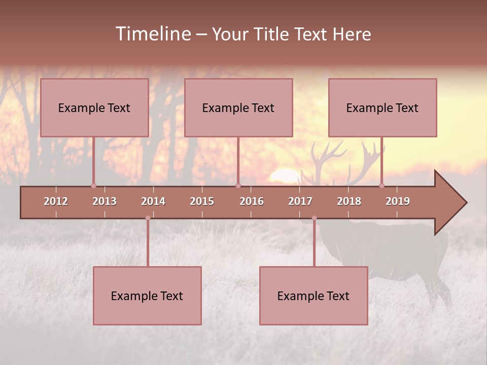 Orange Heather Red Deer PowerPoint Template