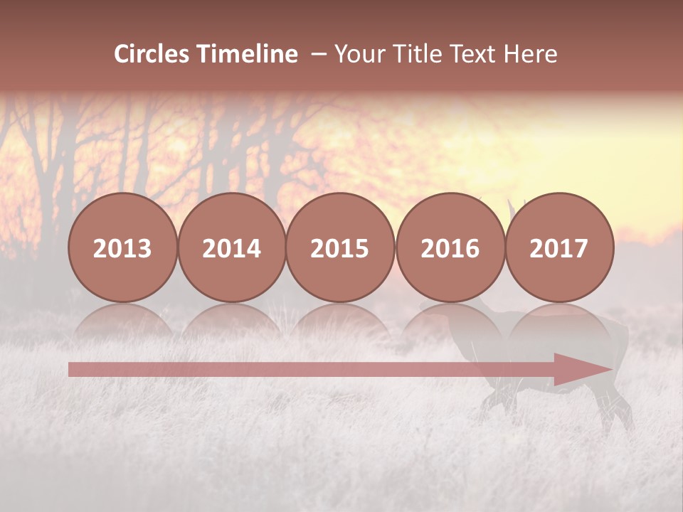 Orange Heather Red Deer PowerPoint Template