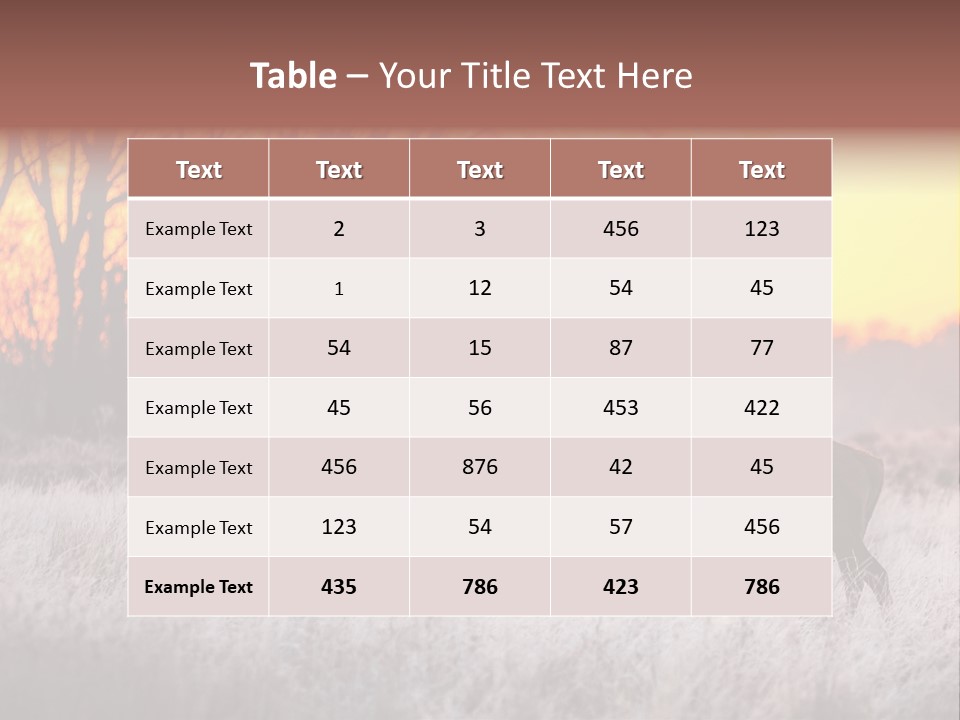 Orange Heather Red Deer PowerPoint Template