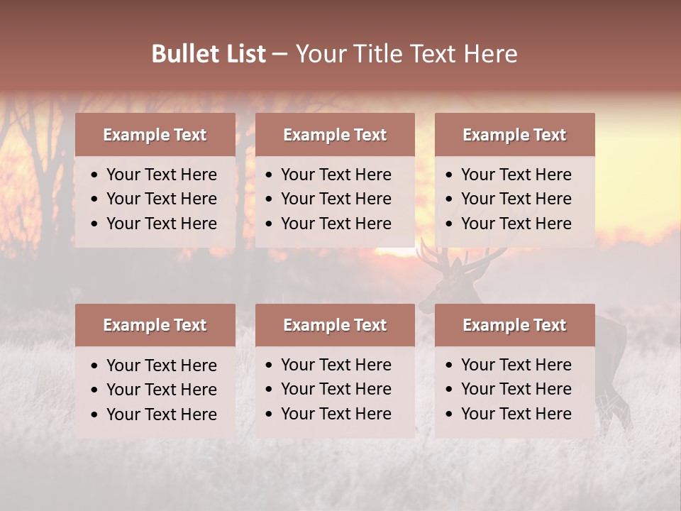 Orange Heather Red Deer PowerPoint Template