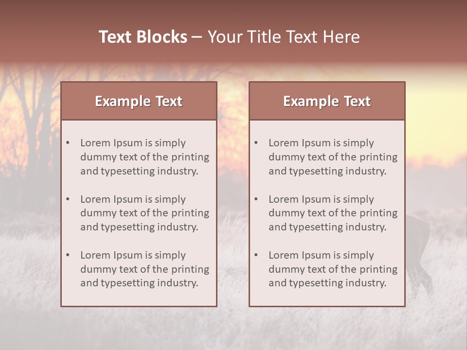 Orange Heather Red Deer PowerPoint Template