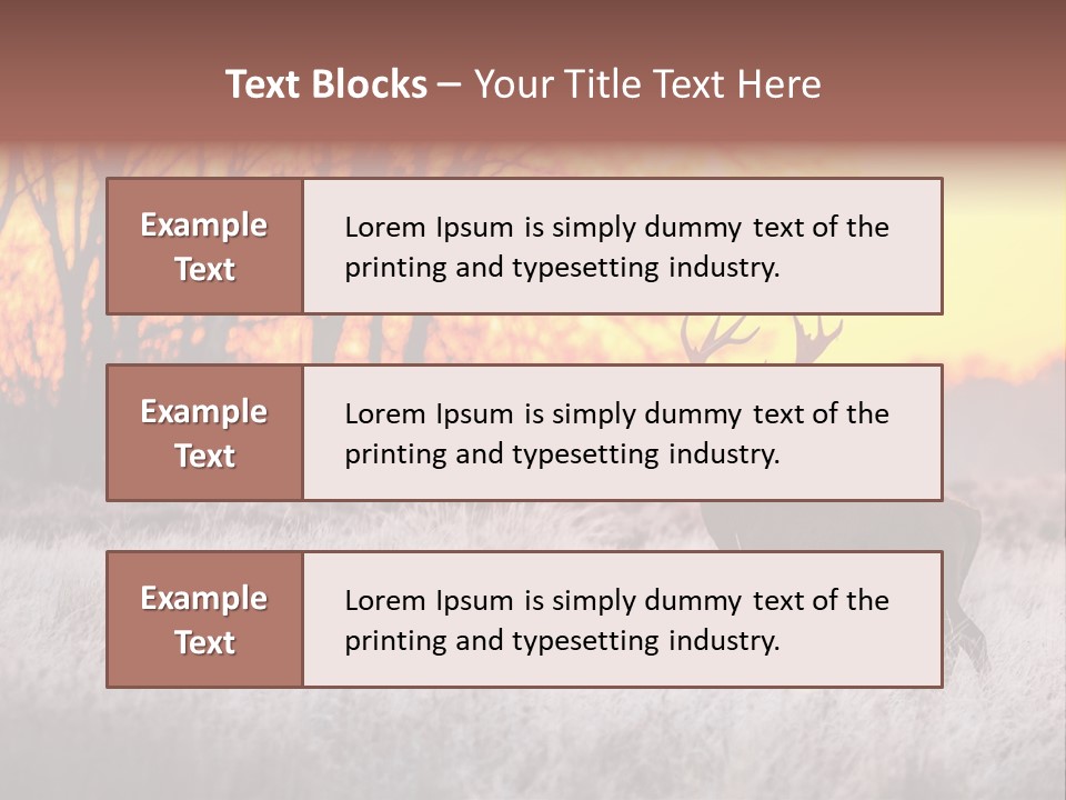 Orange Heather Red Deer PowerPoint Template