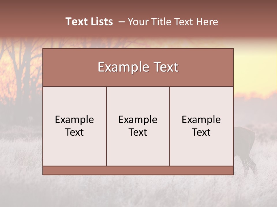 Orange Heather Red Deer PowerPoint Template