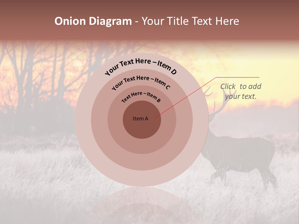 Orange Heather Red Deer PowerPoint Template