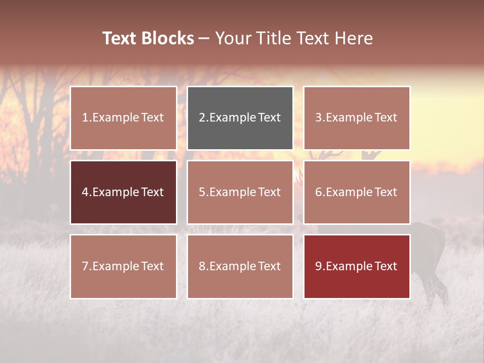 Orange Heather Red Deer PowerPoint Template