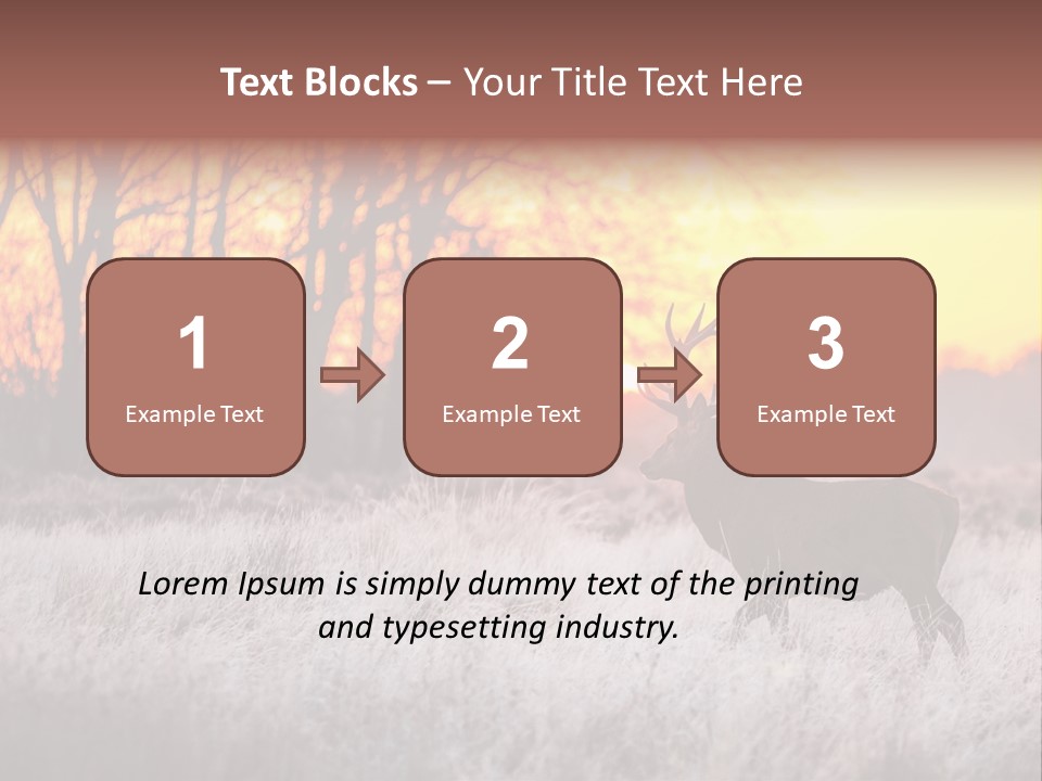 Orange Heather Red Deer PowerPoint Template