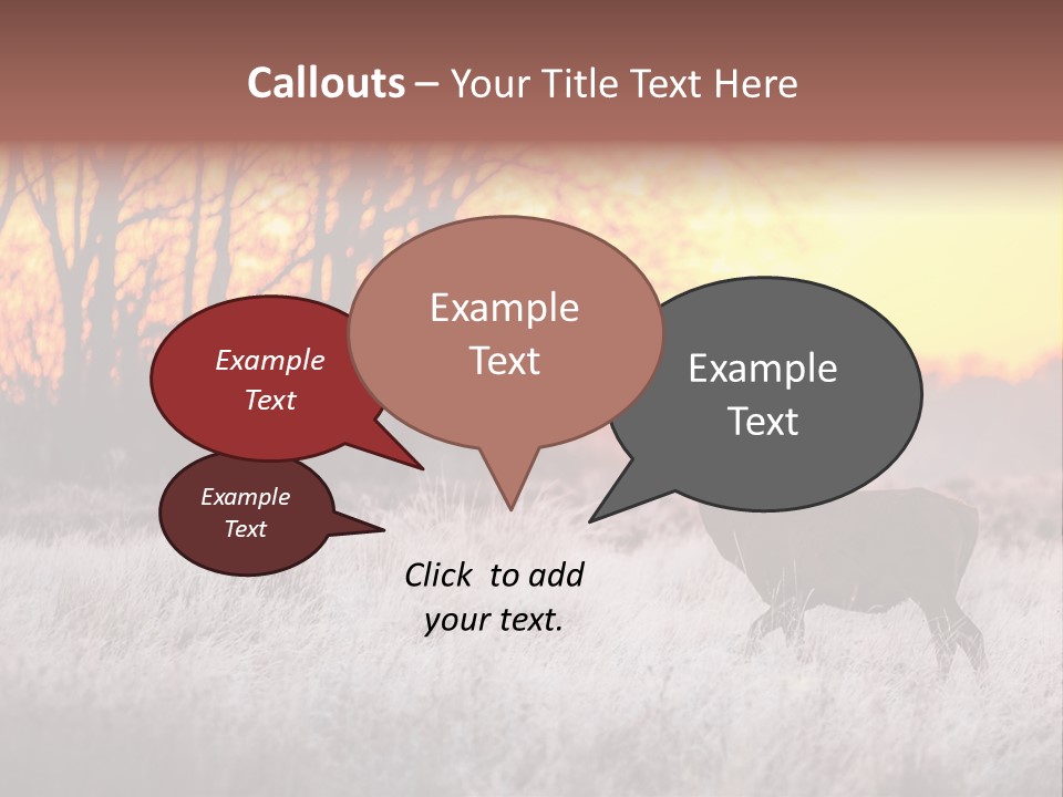 Orange Heather Red Deer PowerPoint Template