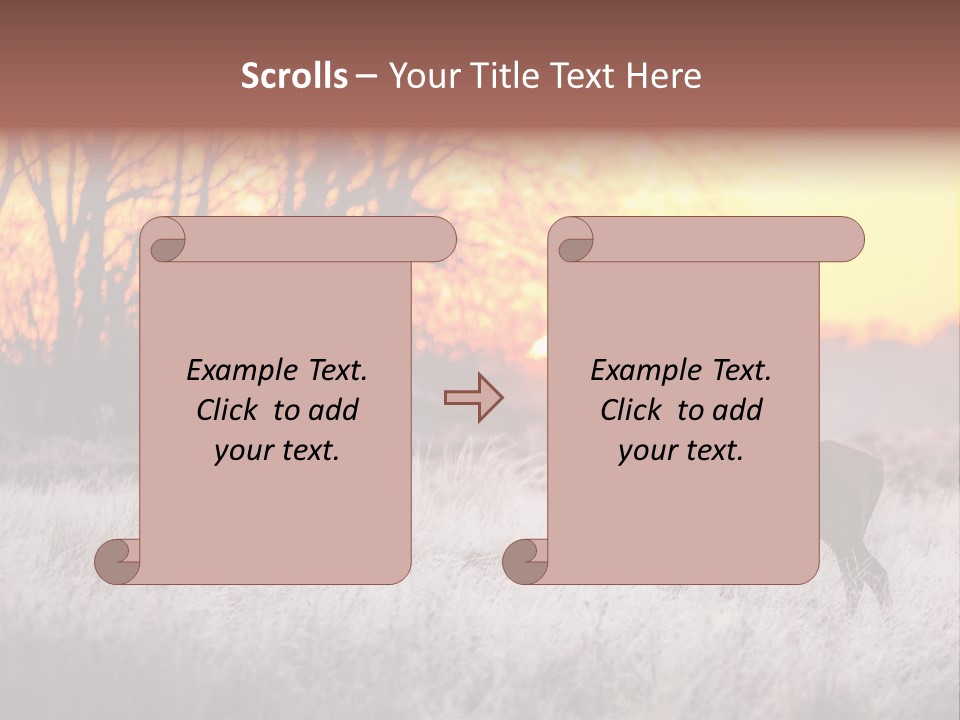 Orange Heather Red Deer PowerPoint Template