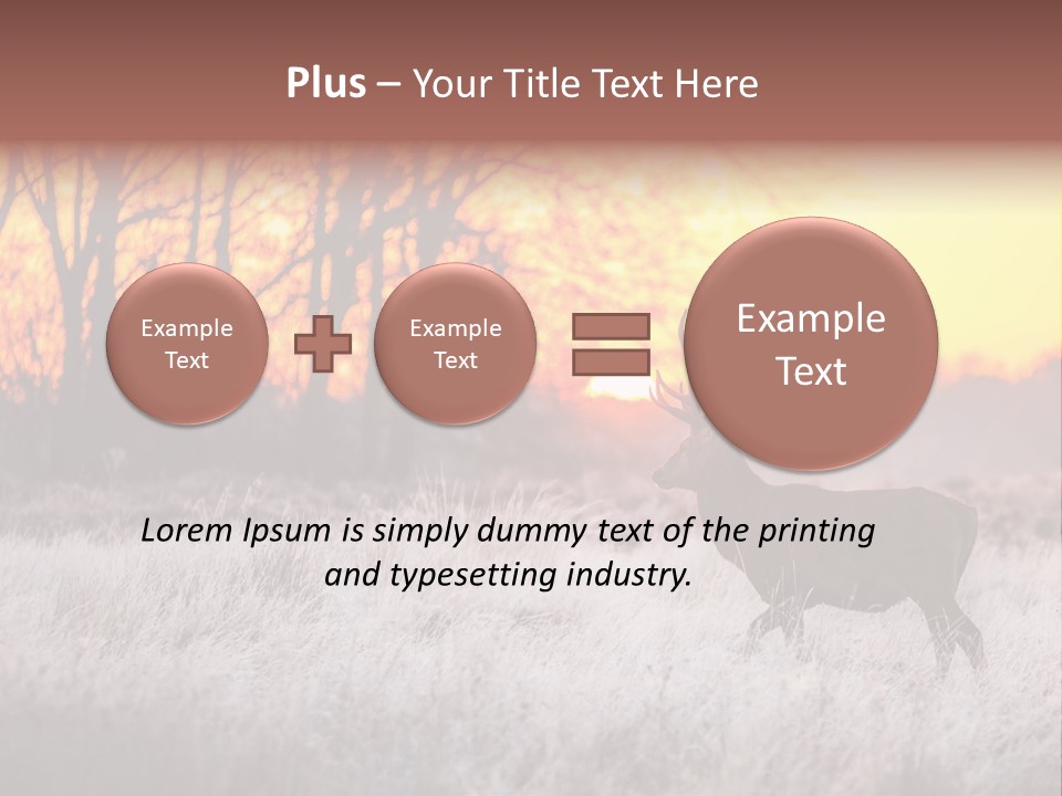 Orange Heather Red Deer PowerPoint Template