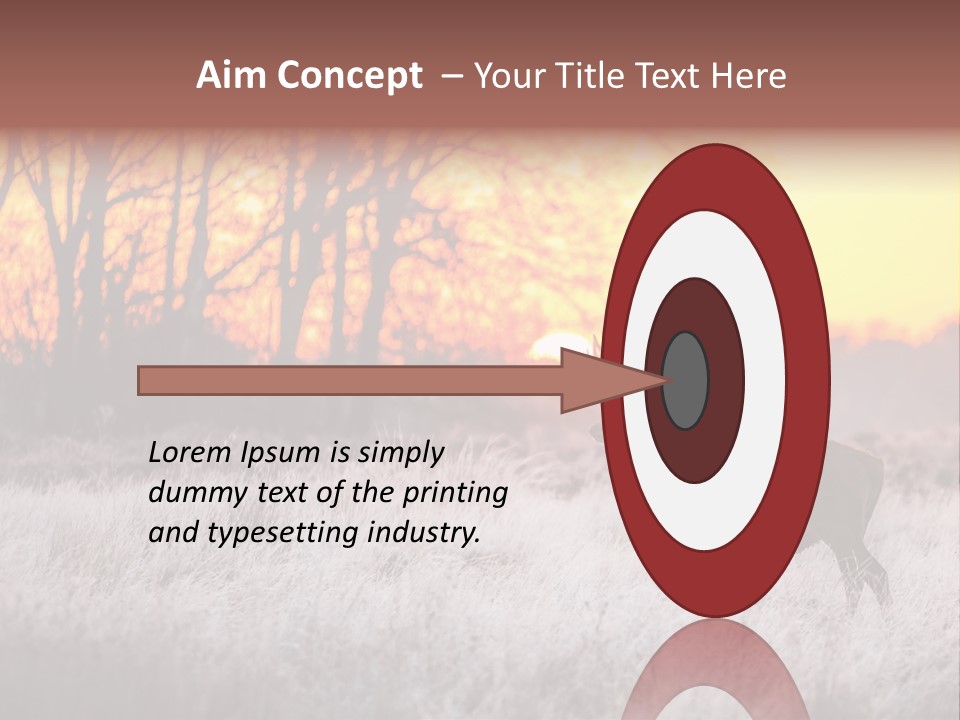 Orange Heather Red Deer PowerPoint Template