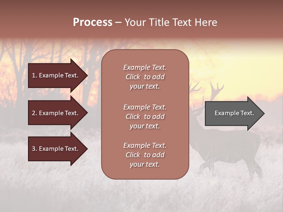 Orange Heather Red Deer PowerPoint Template