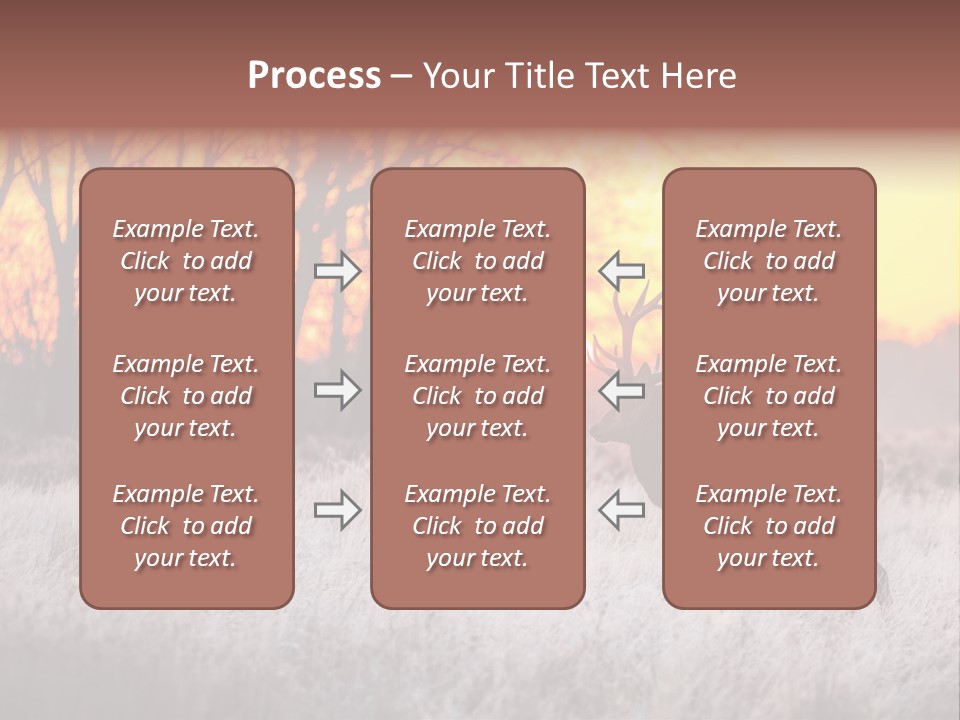Orange Heather Red Deer PowerPoint Template