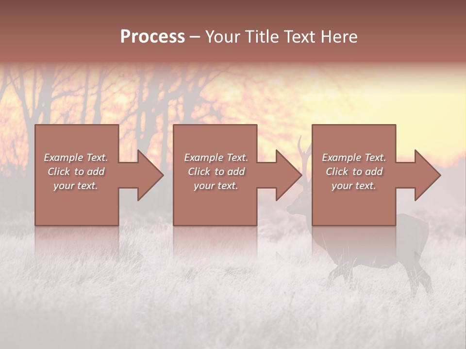 Orange Heather Red Deer PowerPoint Template