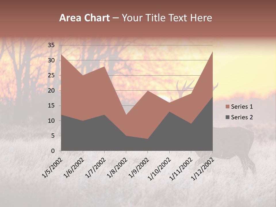 Orange Heather Red Deer PowerPoint Template