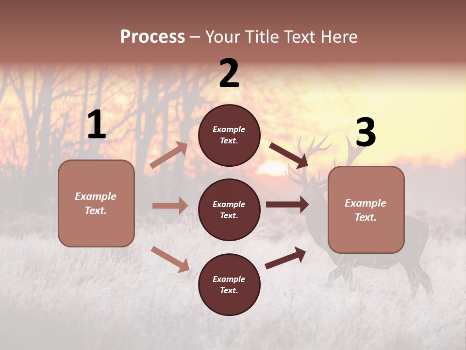 Orange Heather Red Deer PowerPoint Template