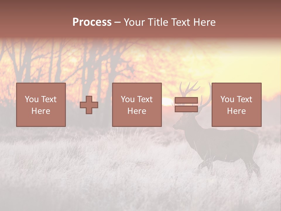 Orange Heather Red Deer PowerPoint Template