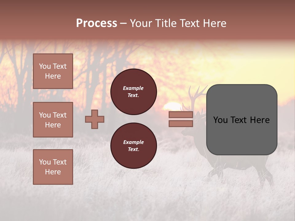 Orange Heather Red Deer PowerPoint Template